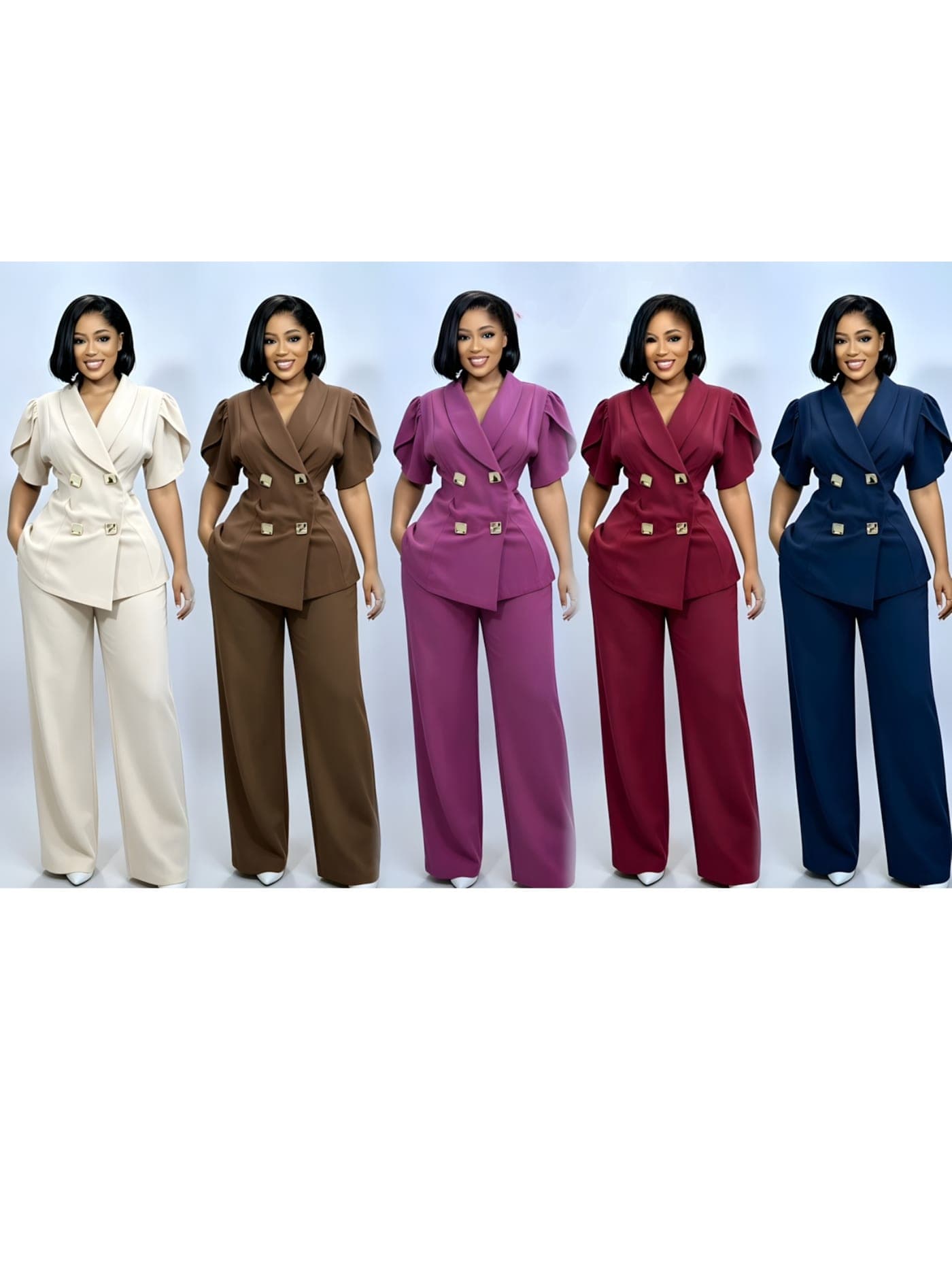Complet ya Peplum (Beige)